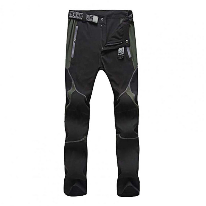 NUONEKO muške softshell zimske planinarske hlače, vodootporne i otporne na vjetar, tople flisove, debele, reflektirajuće, sportske hlače na otvorenom