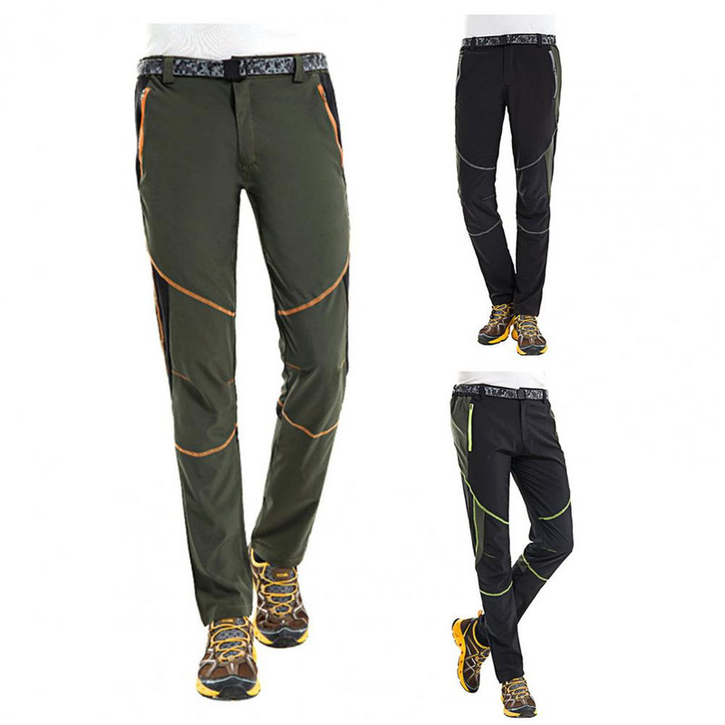 NUONEKO muške softshell zimske planinarske hlače, vodootporne i otporne na vjetar, tople flisove, debele, reflektirajuće, sportske hlače na otvorenom