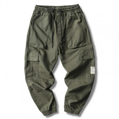 Meeste pükste kombinesoonid ühevärvilised mitme taskuga meeste keskmise vöökohaga nööriga püksid ühevärvilised mitme taskuga meeste püksid