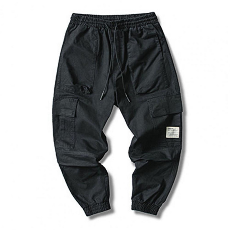 Meeste pükste kombinesoonid ühevärvilised mitme taskuga meeste keskmise vöökohaga nööriga püksid ühevärvilised mitme taskuga meeste püksid