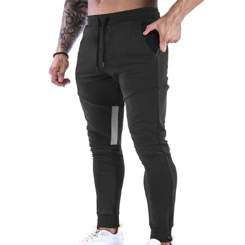 Meeste püksid ühevärvilised pahkluudega pingutusnööriga elastsed vöökohaga langevad püksid elastsed vöökohaga langevad püksid