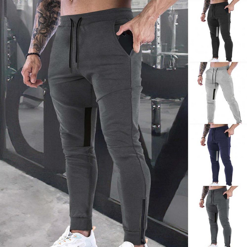 Meeste püksid ühevärvilised pahkluudega pingutusnööriga elastsed vöökohaga langevad püksid elastsed vöökohaga langevad püksid