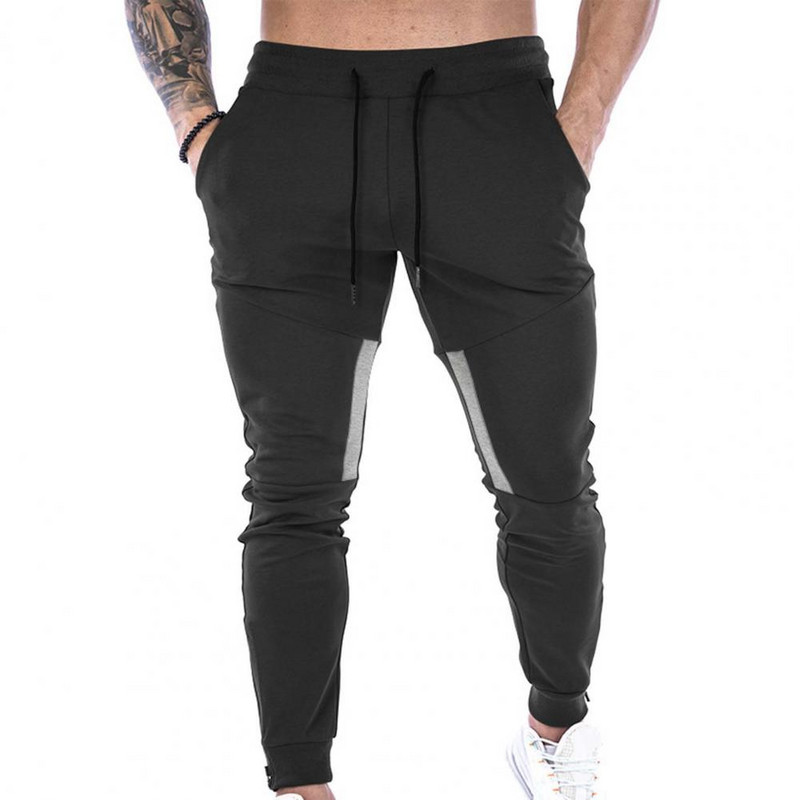 Meeste püksid ühevärvilised pahkluudega pingutusnööriga elastsed vöökohaga langevad püksid elastsed vöökohaga langevad püksid