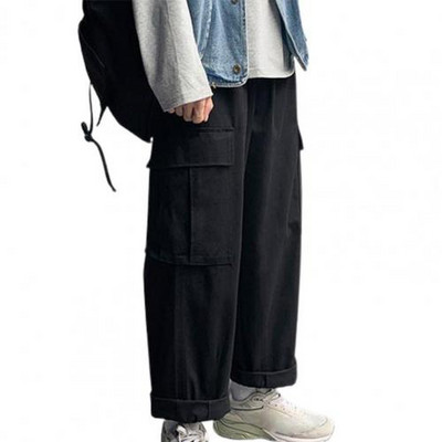 Ανδρικό παντελόνι Cargo Μοντέρνο φθινοπωρινό παντελόνι καθαρού χρώματος που αναπνέει ανδρικό παντελόνι από πολυεστέρα