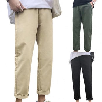 Ежедневни мъже Four Seasons 2021 Ленени панталони Уличен стил Модни широки панталони Мъжки панталони за джогинг Панталони Pour Hommes