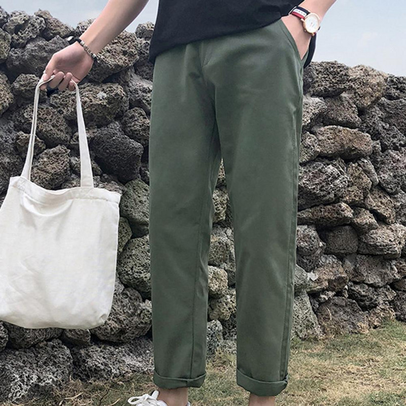 Ležerne muške Four Seasons 2021 Lanene hlače Street Style Modne široke hlače Muške hlače za trčanje Pantalons Pour Hommes
