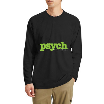 Нови тениски с дълга тениска PSYCH Fake Psychic Real Detectives сладки топове големи и високи тениски за мъже