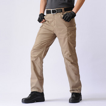 Градски тактически карго панталони Мъжки туризъм на открито Къмпинг Военни армейски панталони с няколко джоба Ежедневни дишащи водоустойчиви спортни панталони