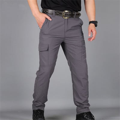 City Tactical Cargo Pants Férfi Szabadtéri Túrázás Kemping Több zsebes Katonai Hadsereg nadrág Alkalmi lélegző vízálló melegítőnadrág