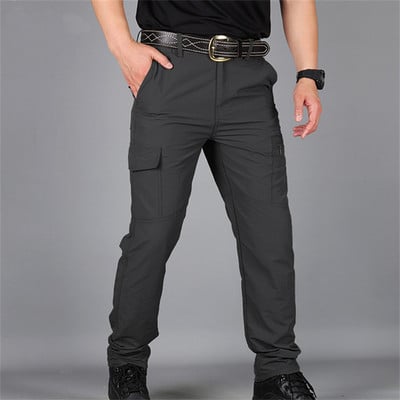 City Tactical Cargo Pants Férfi Szabadtéri Túrázás Kemping Több zsebes Katonai Hadsereg nadrág Alkalmi lélegző vízálló melegítőnadrág