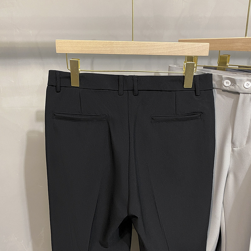Klasične ležerne muške hlače u 4 boje Proljeće Jesen Nove poslovne modne hlače Udobne ravne hlače do gležnja Sivo Crne