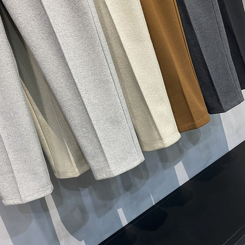 Sügises uued paksud ülikonnapüksid, meeste sirge kardinaga Korea mood Klassikaline äri vabaaja villased pidulikud püksid meeste kohv beež