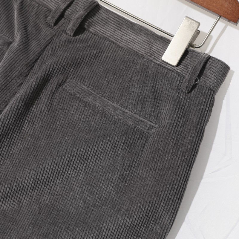 Nove jesenske hlače od samta, muške modne, ležerne, vintage ravne uske harem hlače, muške ulične kavane kaki sive