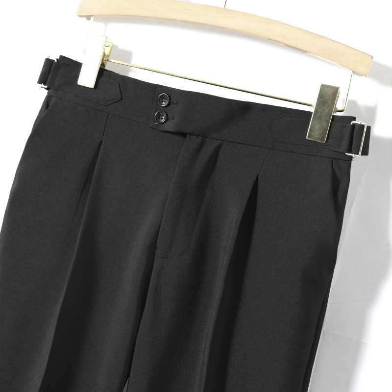 Pantaloni casual pentru bărbați, la modă coreeană, drepți, slim, cu draperie, la birou, până la glezne, pantaloni pentru bărbați, cafea, kaki, alb