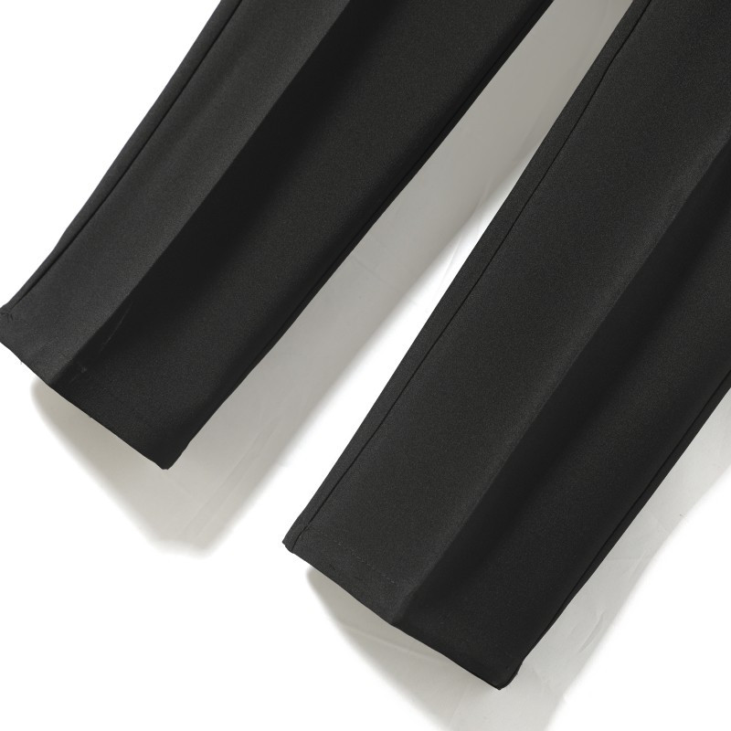 Pantaloni casual pentru bărbați, la modă coreeană, drepți, slim, cu draperie, la birou, până la glezne, pantaloni pentru bărbați, cafea, kaki, alb