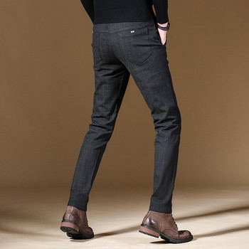 2020 Нови бизнес ежедневни прави черни сиви панталони Мъжки памучни тънки панталони Chinos Модни панталони Мъжки маркови дрехи Плюс размер 38