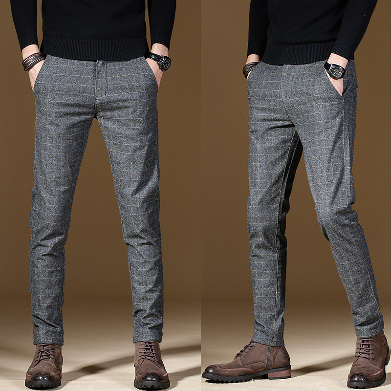 2020. Nove poslovne ležerne ravne crne sive hlače Muške pamučne uske chino hlače Modne hlače Muška marka odjeće, velika veličina 38