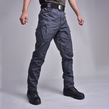 Големи размери Мъжки ежедневни панталони Летни мото и велосипедни панталони за 2022 г. Мъжки панталон с джобове с цип Нов плътен черен панталон за открито в цвят каки