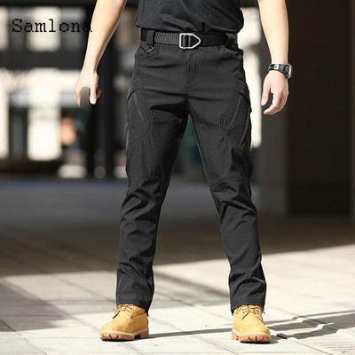 Ανδρικό casual παντελόνι Plus Size 2022 Summer Moto & Bike Pants Ανδρικό παντελόνι με τσέπες με φερμουάρ Νέο μασίφ χακί μαύρο παντελόνι ελεύθερου εξωτερικού χώρου
