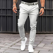 Muška nova ulična odjeća Jogger pencil hlače Muške 100% pamuk Poslovne ležerne hlače Vintage Zip Up Cargo duge hlače Pantalon Homme