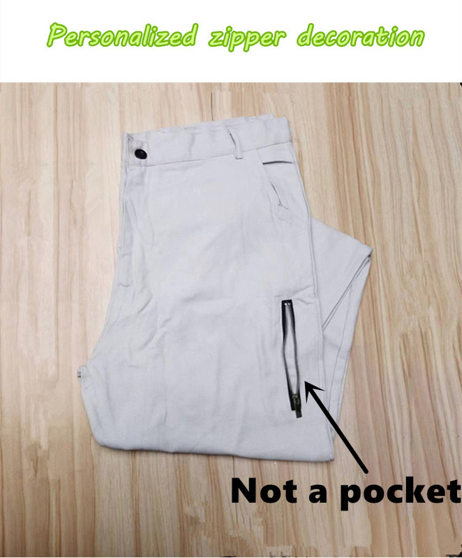 Muška nova ulična odjeća Jogger pencil hlače Muške 100% pamuk Poslovne ležerne hlače Vintage Zip Up Cargo duge hlače Pantalon Homme