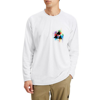 Нова тениска Triforce Paint Long T-Shirt, тениска с тениска, мъжки дрехи
