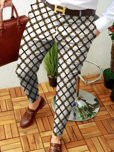 Meeste vabaaja õhukesed keskmise vöökohaga püksid vintage pikad püksid Meeste uued tänavarõivad triibuline ruuduline sörkimispliiats püksid Pantalones Hombre