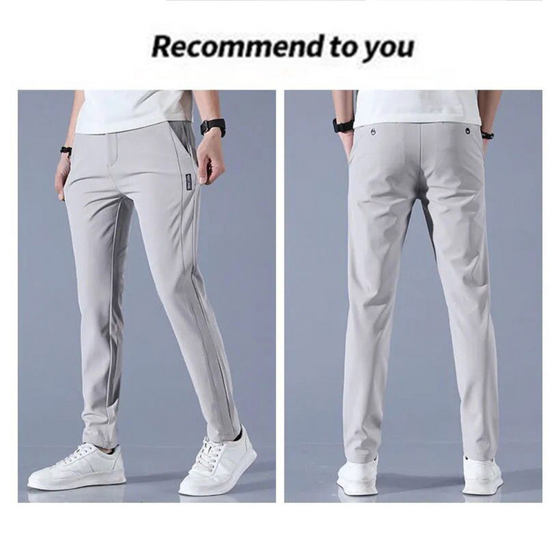 Ανδρικό παντελόνι γκολφ, γρήγορο στέγνωμα, μακρύ άνετο παντελόνι ελεύθερου χρόνου με τσέπες Stretch, Relax Fit Παντελόνι με αναπνεύσιμο φερμουάρ
