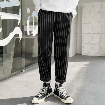 Корейски райета Харем панталони Мъжки 2021 Streetwear мъжки ежедневни свободни японски мъжки черни сиви ретро карирани пънк панталони Harajuku