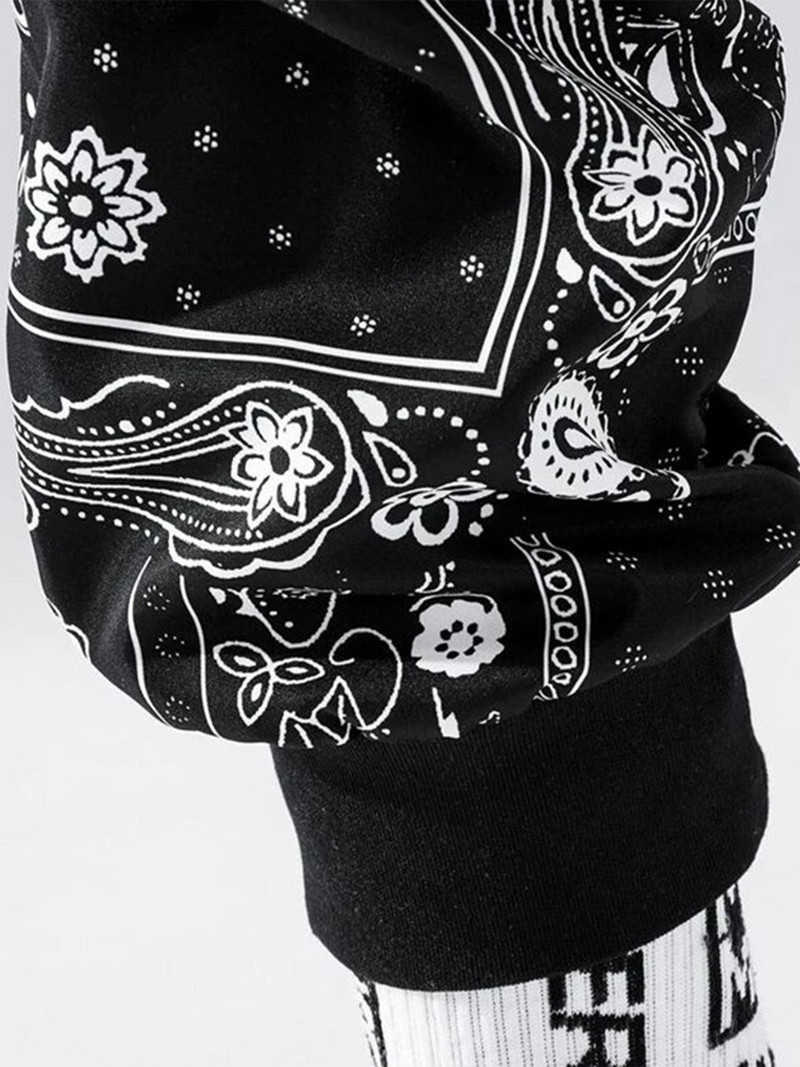 Muške hip-hop paisley grafičke trenirke, ležerne prozračne elegantne hlače za upijanje vlage za van, uličnu odjeću