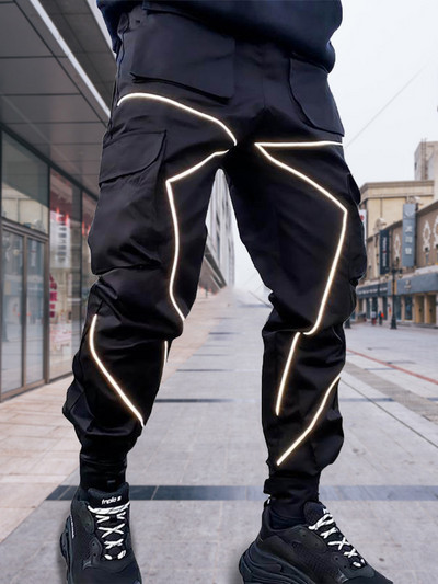 Američki sportski kombinezon jesenski i zimski trendovski brend ležerne hlače na devet točaka s više džepova, hlače za fitness na otvorenom