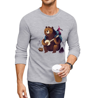 Muzicieni noi Tricou lung Tricou negru Tricou supradimensionat Tricou personalizat Tricou pentru bărbați