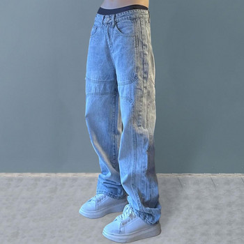 Μόδα παντελόνι 2023 Τζιν παντελόνι Streetwear Hip Hop Χαμηλό ύψος φαρδύ τζιν για άνδρες Κορεάτικο Y2k Γυναικείο παντελόνι Cargo Πανκ Ρούχα