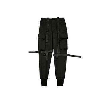 PFNW Ανδρικό πλέγμα συνονθύλευμα Darkwear Cargo Παντελόνι Skinny Autumn Tactical Κομψό Techwear Παντελόνι Punk Skinny Elastic 12A1810