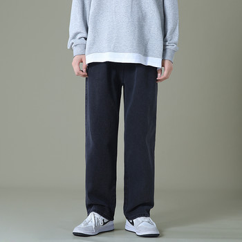 Streetwear Ανδρικό μπλε τζιν φαρδύ τζιν Νέο φθινοπωρινό κορεατικό στυλ ίσιο παντελόνι τζιν Φοιτητικό εφηβικό παντελόνι