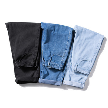 Streetwear Ανδρικό μπλε τζιν φαρδύ τζιν Νέο φθινοπωρινό κορεατικό στυλ ίσιο παντελόνι τζιν Φοιτητικό εφηβικό παντελόνι