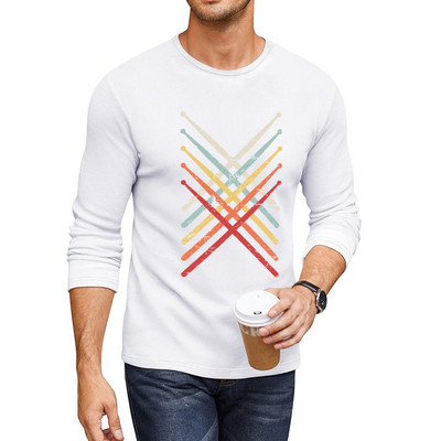 Uus Percussion Marching Band Drum Sticks pikk T-särk kawaii riided kohandatud t-särk kohandatud t-särgid mustad T-särgid meestele