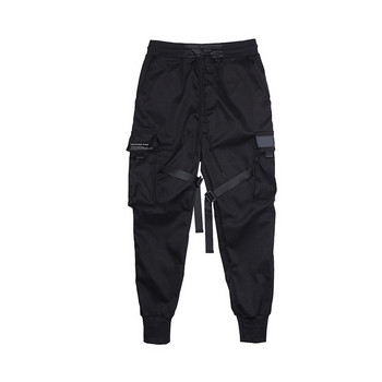 PFNW Cargo Pants Functional Wind Darkwear Solid Black Safari Style High Street Φθινοπωρινό ελαστικό ανδρικό παντελόνι μέσης 12A0935