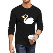 Nova SWAN QUEEN SWEATER Duga T-Shirt majice po narudžbi Oversized t-shirt crna t-shirt Muška majica