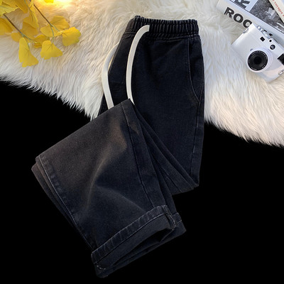 Άνοιξη 2023 Νέο Ανδρικό ελαστικό τζιν φαρδύ τζιν κορεατικής μόδας τζιν φαρδύ παντελόνι Vintage μπλε ανδρικό παντελόνι