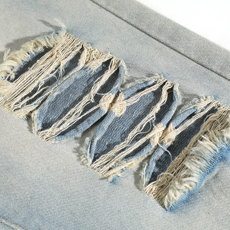 2023. Nove prepoznatljive poderane muške retro traperice, korejska modna ulična odjeća, uske traper hlače, univerzalne muške ulične hlače