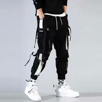 2023Classic Streetwear Casual Bărbați Panglici Pantaloni de jogging Bărbați Slim Fit Spring Cargo Pantaloni Multi-buzunare Femei Pantaloni