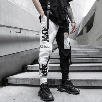 Streetwear Панделки Joggers Мъжки панталони 2020 Мъжки харем панталони Хип-хоп Летни ежедневни пачуърк Спортни панталони Мъжки панталони с дължина до глезена