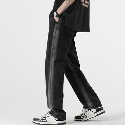Ljeto 2023. Muške uske traperice Gradient Design Moda Streetwear Vintage Trendy Korejske traper hlače s ravnim nogavicama u struku