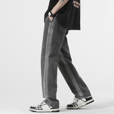 Ljeto 2023. Muške uske traperice Gradient Design Moda Streetwear Vintage Trendy Korejske traper hlače s ravnim nogavicama u struku