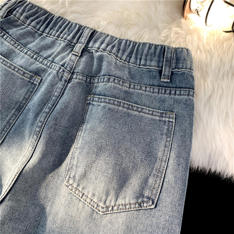 Proljeće 2023. Muške modne traperice, uske ravne Y2K crne traper hlače, korejske ulične muške hlače s patentnim zatvaračem i porubom