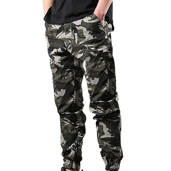 Мъжки модни камуфлажни спортни панталони Ежедневни големи размери Свободни щампи Спортни дълги панталони Streetwear Дънки Jogger Панталони Младежки