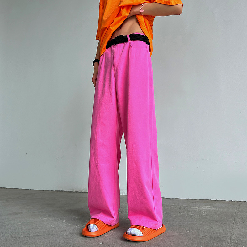 Bărbați de lucru Baggy Homme Pantaloni casual Blugi în stil clasic Femei Galben Albastru Roșu Pantaloni drepti largi Pantaloni motociclist denim