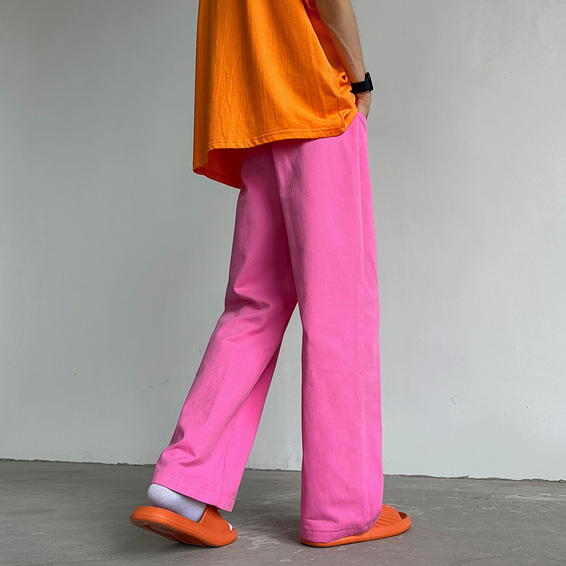 Bărbați de lucru Baggy Homme Pantaloni casual Blugi în stil clasic Femei Galben Albastru Roșu Pantaloni drepti largi Pantaloni motociclist denim