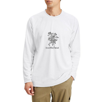 New Beautiful Mind Roses Design Long T-Shirt тежки тениски бързо съхнеща риза забавни тениски за мъже